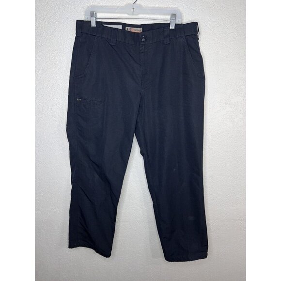 5.11 511 Tactical Cargo Pants Mens 36x32” Rip Stop Tactile Ems Navy Blue Thin C1 - Picture 2 of 8
